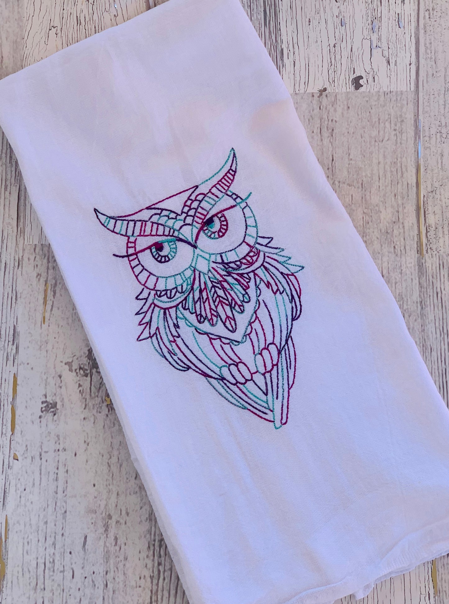 Grumpy Owl Embroidery Design