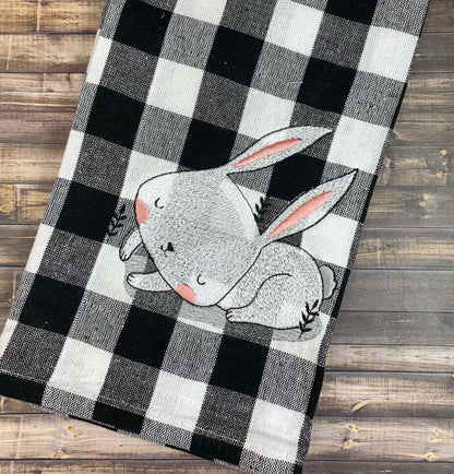 Sleeping Rabbit Embroidery Design